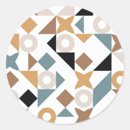 Pegatina Redonda Bauhaus Geometric Baby Circle Sticker
