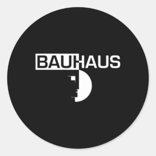Pegatina Redonda Bauhaus Halved Emblem