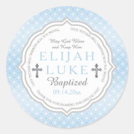 Pegatina Redonda Bautismo | Anillos de la eternidad de los niños