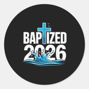 Pegatina Redonda Bautizado 2026