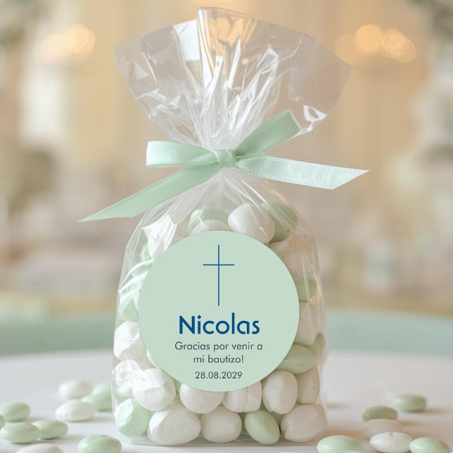 Pegatina Redonda Bautizo bautizo bautismo cristiano cristiano crist (Subido por el creador)