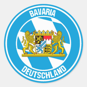 Pegatina Redonda Bavaria Round Emblem