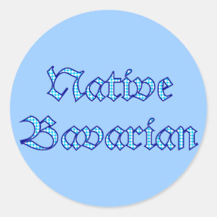 Pegatina Redonda Bavarian Native Bavaria Baviera bávara bávara