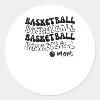 Pegatina Redonda Bball Mom Bball Mom
