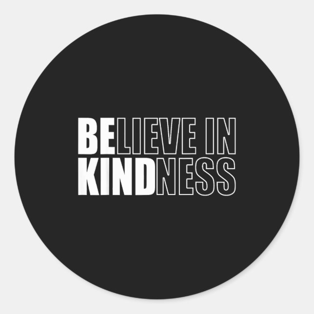 Pegatina Redonda Be Kind Insrational Kindness Motivational Quote Si (Anverso)