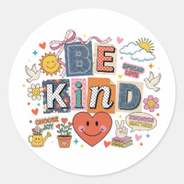 Pegatina Redonda Be Kind - Kindness Matters