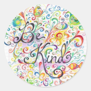 Pegatina Redonda Be Kind Pegatinas