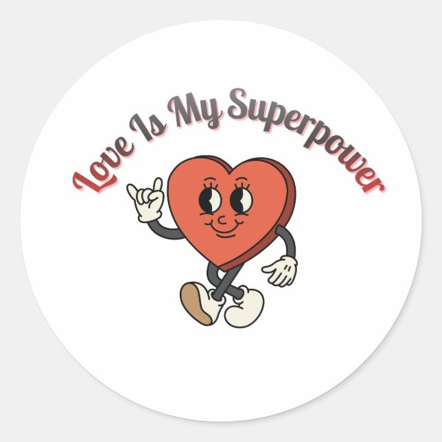 Pegatina Redonda Be Mine 2026 – Retro Valentine Love Typography (Anverso)