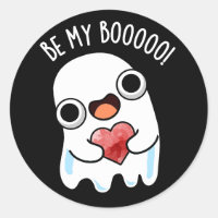 Be My Boo Funny Ghost Pun Dark BG