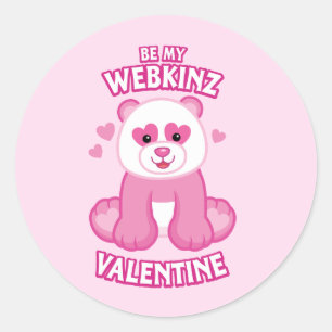 Pegatina Redonda Be My Webkinz Valentine