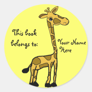 Pegatina Redonda BE - Pegatinas divertidos del libro de jirafas