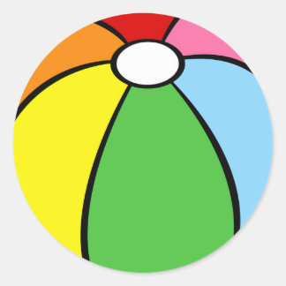 Pegatina Redonda Beach Ball