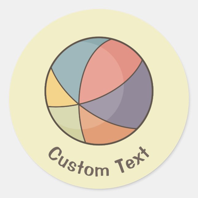 Pegatina Redonda Beach Ball (Anverso)