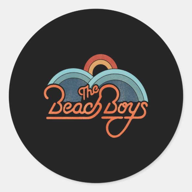 Pegatina Redonda Beach Simple Sun (Anverso)