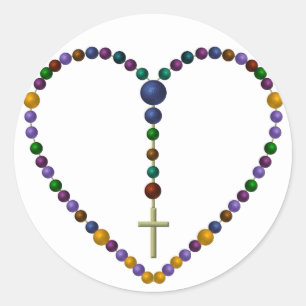 Pegatina Redonda Bead Rosary #1