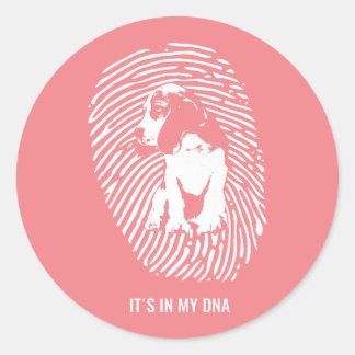 Pegatina Redonda Beagle Dog Raza Premium/ Beagle Perros Amantes