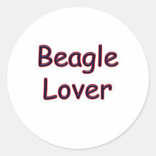 Pegatina Redonda Beagle Lover
