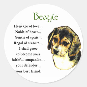 Pegatina Redonda Beagle Lovers Gifts