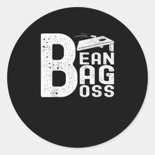 Pegatina Redonda Bean Bag Boss Cornhole