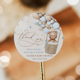Pegatina Redonda Bear Bear Bear Bearly Wait Baby Shower Favor