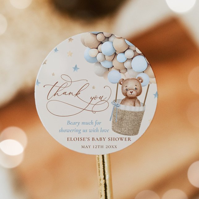 Pegatina Redonda Bear Bear Bear Bearly Wait Baby Shower Favor (Subido por el creador)