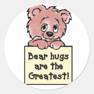 Pegatina Redonda Bear Hugs