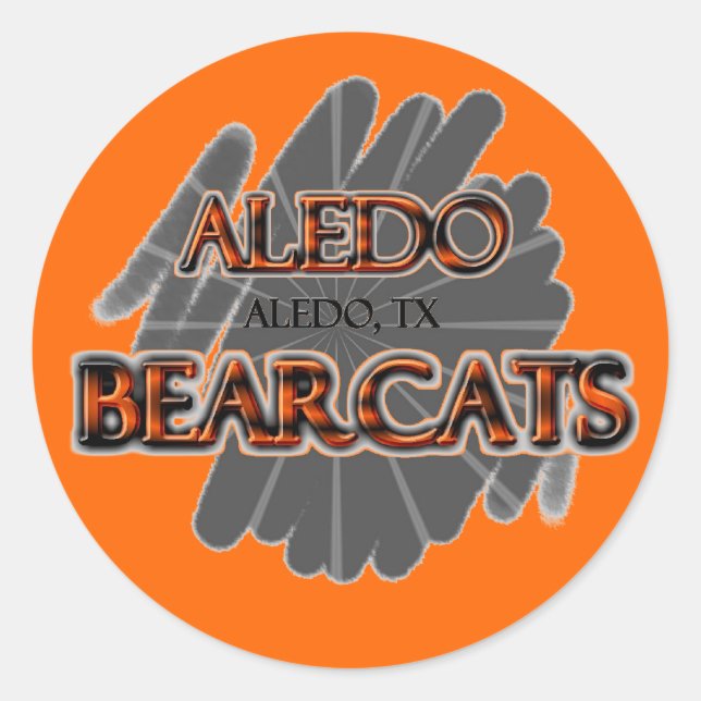 Pegatina Redonda Bearcats de la escuela secundaria de Aledo - Aledo (Anverso)