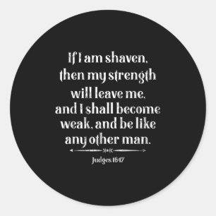 Pegatina Redonda Beard Lover Cita Divertidos Hombres con barba Papá