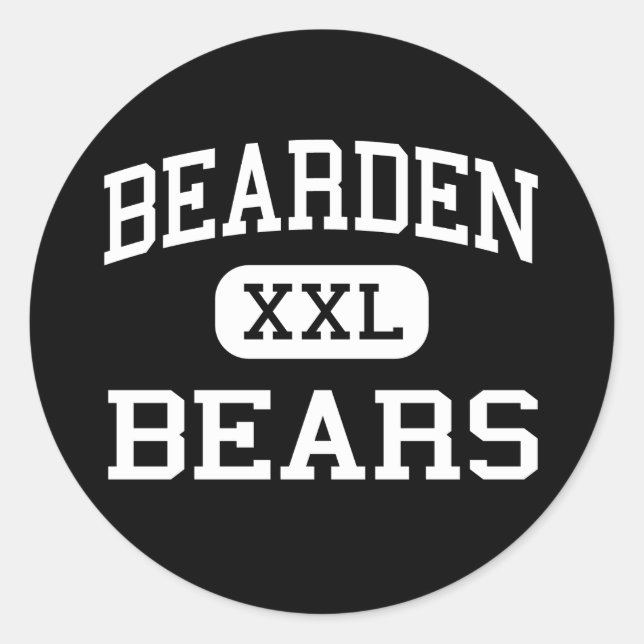 Pegatina Redonda Bearden - Bears - High School - Bearden Arkansas (Anverso)
