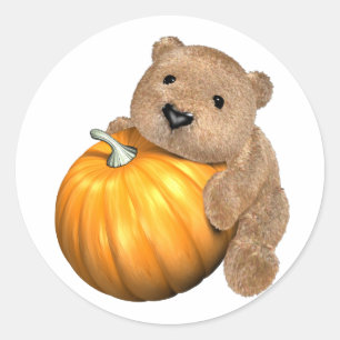 Pegatina Redonda BearPumpkin