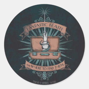 Pegatina Redonda BEASS FANTÁSTICAS Y DÓNDE ENCONTRARLAS™ Malet