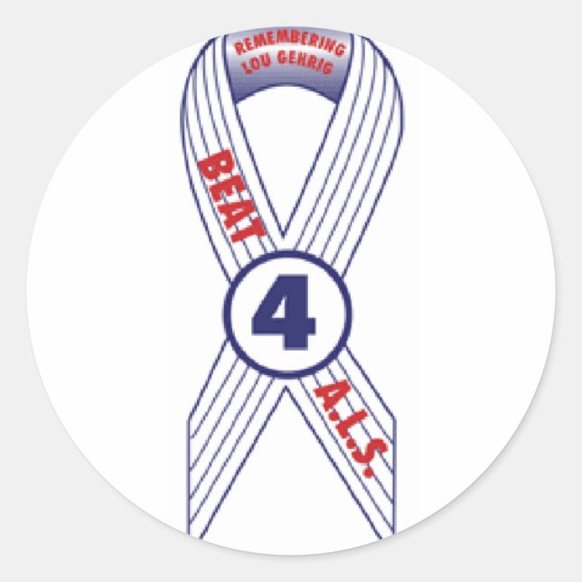 Pegatina Redonda Beat ALS (Anverso)