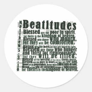 PEGATINA REDONDA BEATITUDES