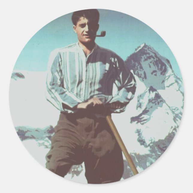 Pegatina Redonda Beato Pier Giorgio Frassati (Anverso)
