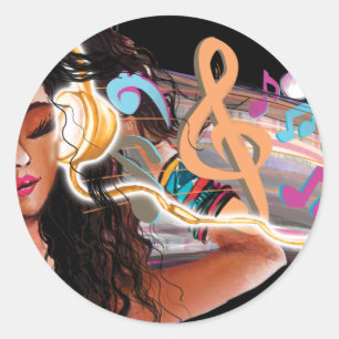 Pegatina Redonda Beats