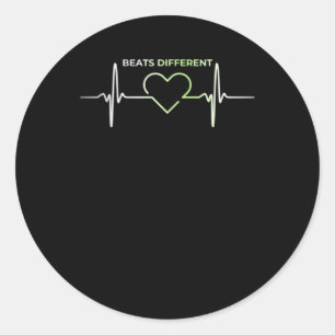 Pegatina Redonda Beats diferentes