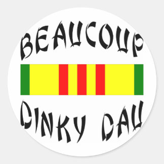 Pegatina Redonda Beaucoup Dinky Dau Vietnam