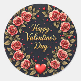 Pegatina Redonda Beautiful Luxury Floral Love Modern Collection