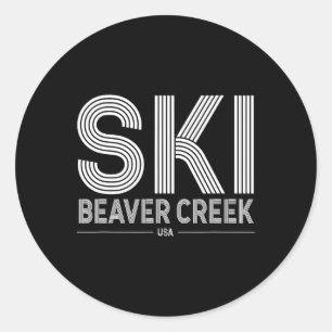 Pegatina Redonda Beaver Creek Ski Resort Usa Rocky Mountains Americ