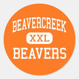 Pegatina Redonda Beavercreek - Beavers - High - Beavercreek Ohio