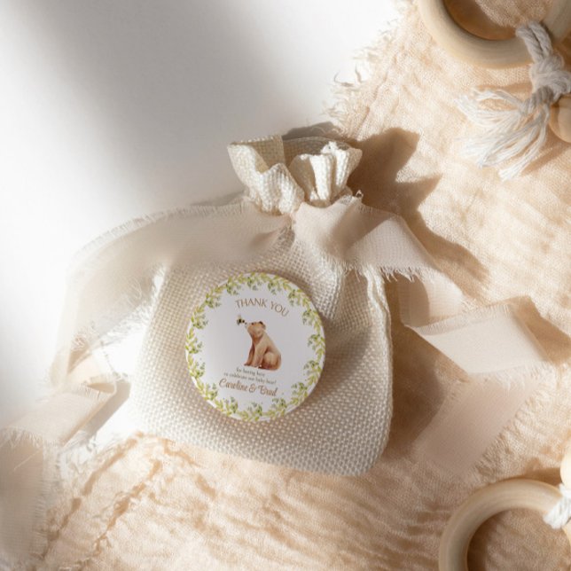 Pegatina Redonda Bebé bebé ducha gracias (Subido por el creador)