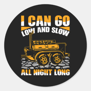 Pegatina Redonda Bebe Cerveza Humo Grill Carne Pitmaster Bbq Smoker