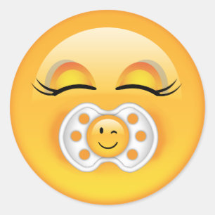 Pegatina Redonda Bebé dulce ID231 de la emoji