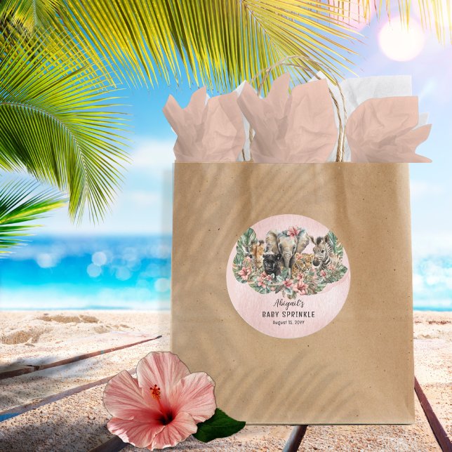 Pegatina Redonda Bebé dulce niñas animales azúcares tropicales (Subido por el creador)