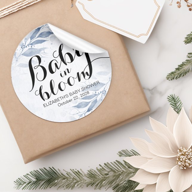 Pegatina Redonda Bebé en Bloom / botón moderno de pinback de Baby S (Subido por el creador)