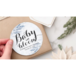 Pegatina Redonda Bebé en Bloom / botón moderno de pinback de Baby S