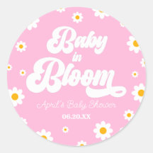 Bebé En Bloom Daisy Flor Floral Baby Shower Rosa
