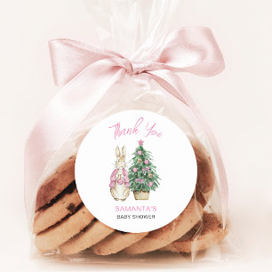 Pegatina Redonda Bebé, hace frío afuera