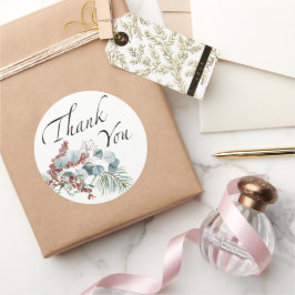 Pegatina Redonda Bebé, hace frío afuera todo el mundo gracias