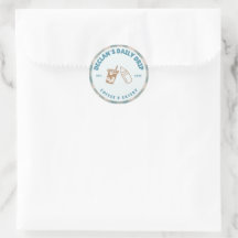 Bebé prepara café género Baby Shower neutro